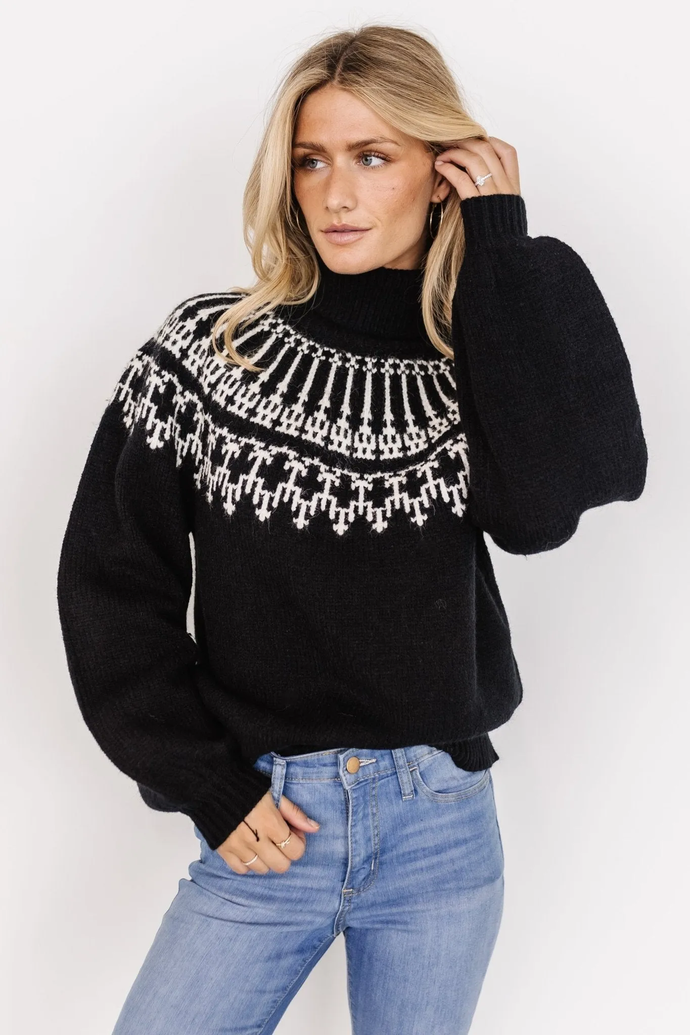 Evanston Turtleneck Sweater | Black sold by Baltic Born product image thumbnail 2