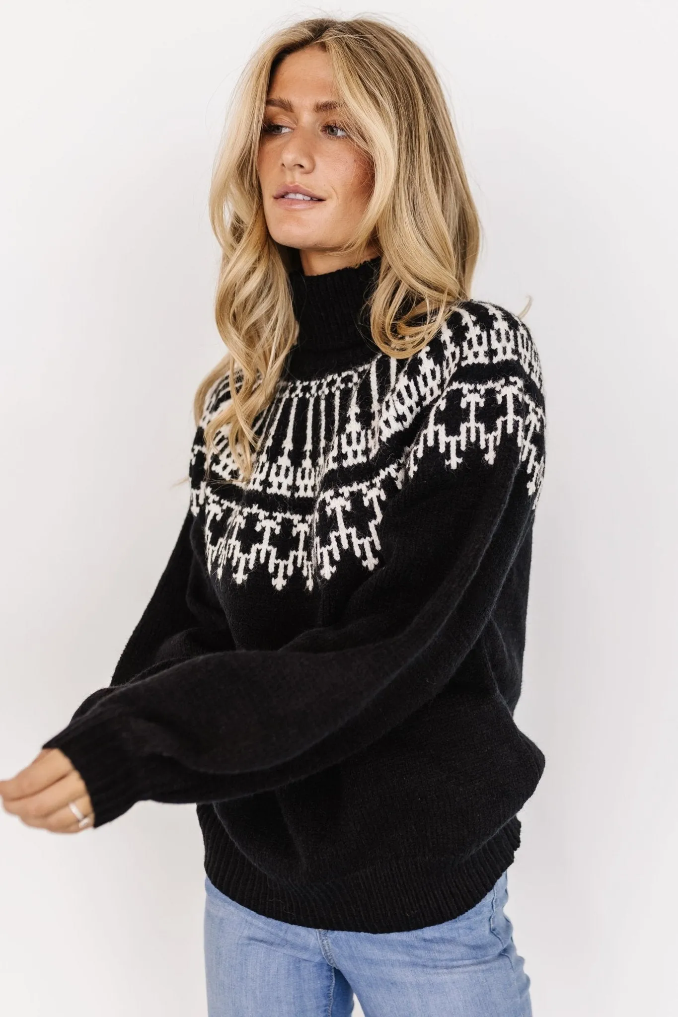 Evanston Turtleneck Sweater | Black sold by Baltic Born product image thumbnail 3