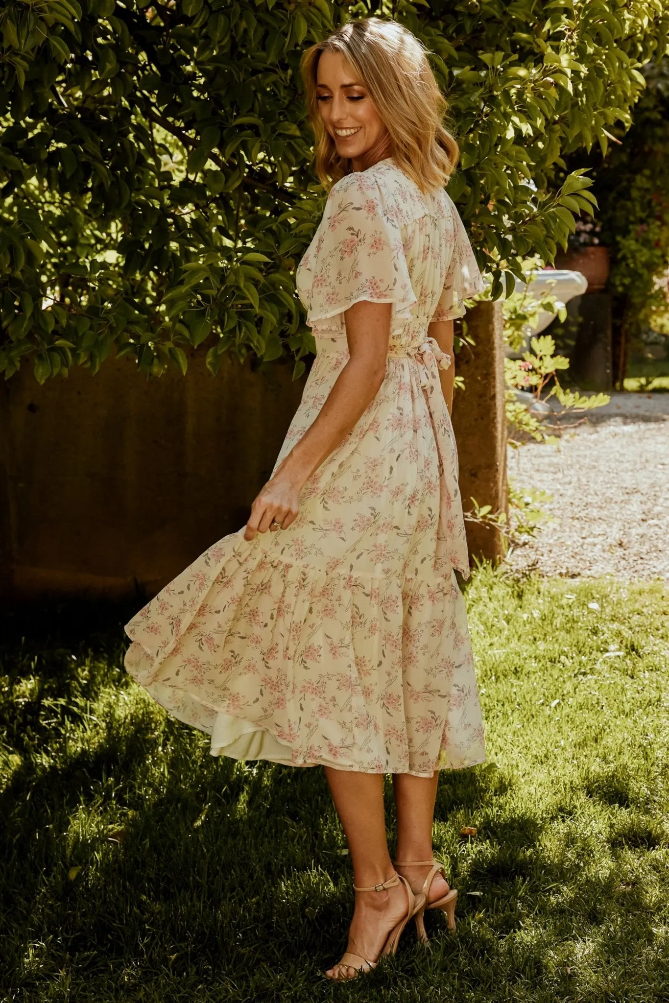 Iris Midi Dress | Blush Floral sold by Baltic Born product image thumbnail 5