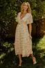 Iris Midi Dress | Blush Floral sold by Baltic Born