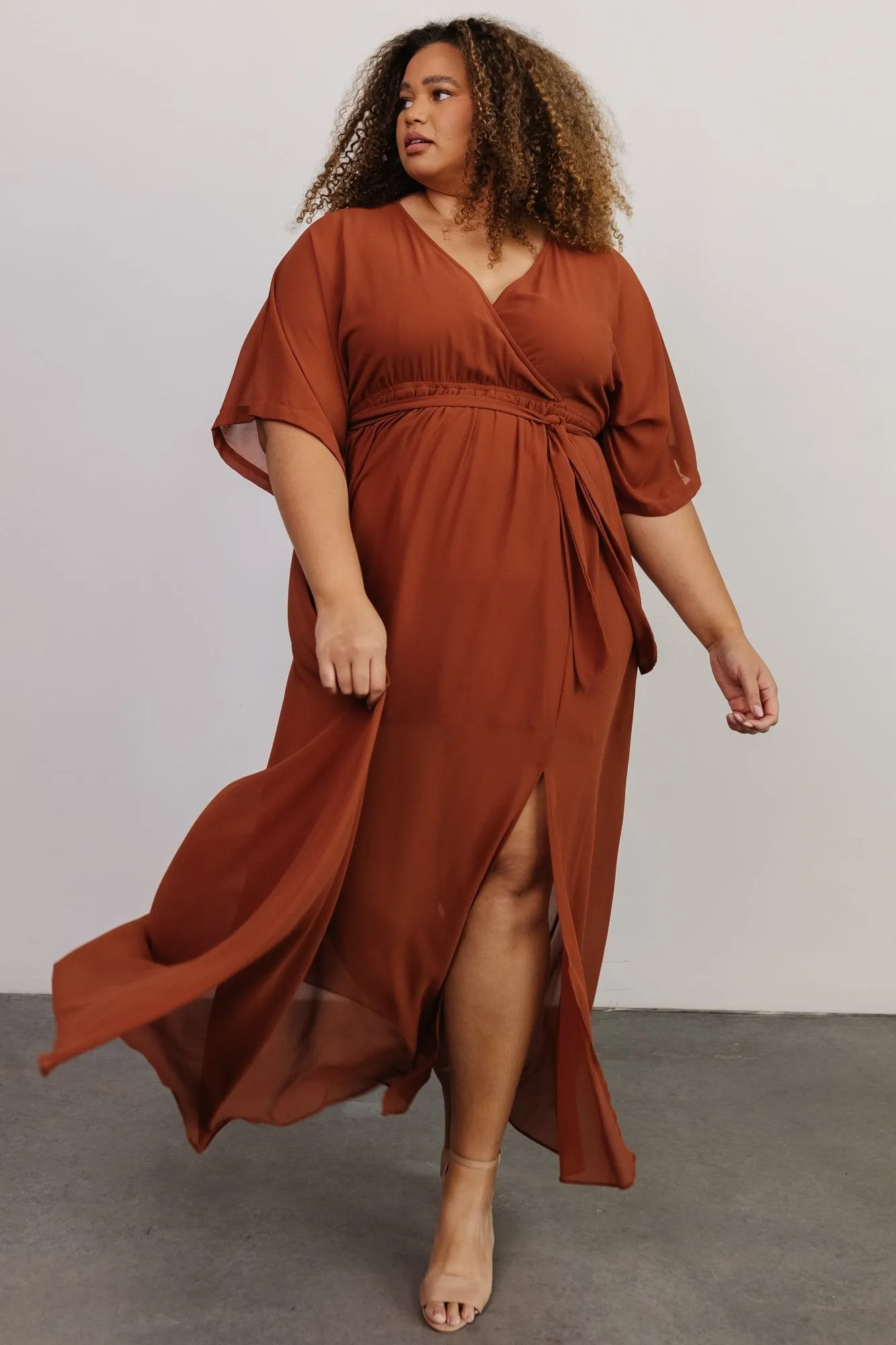Kia Kimono Maxi Dress | Rust sold by Baltic Born product image thumbnail 2