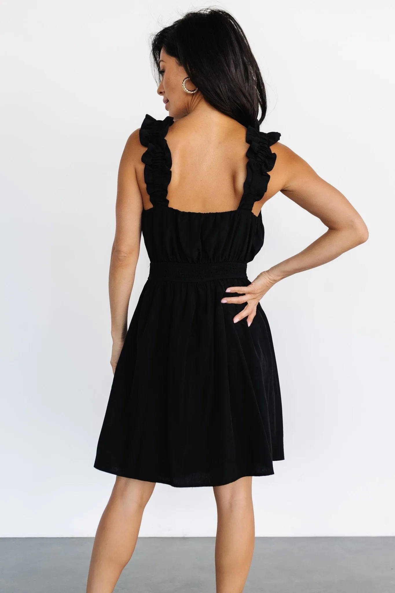 Zaylee Tank Short Dress | Black sold by Baltic Born product image thumbnail 4