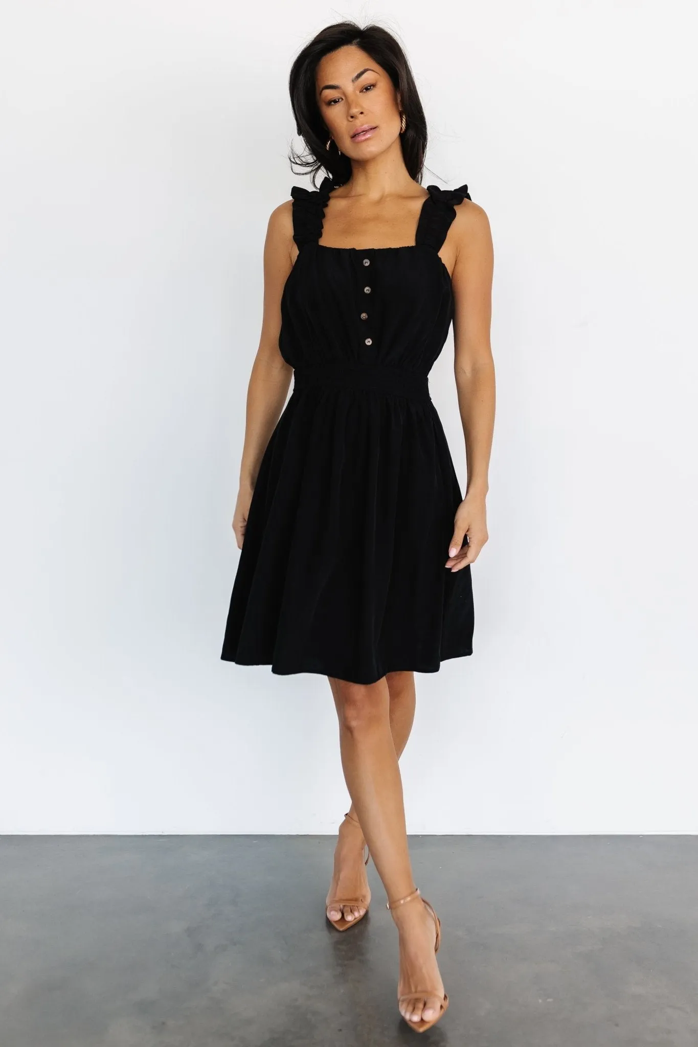 Zaylee Tank Short Dress | Black sold by Baltic Born