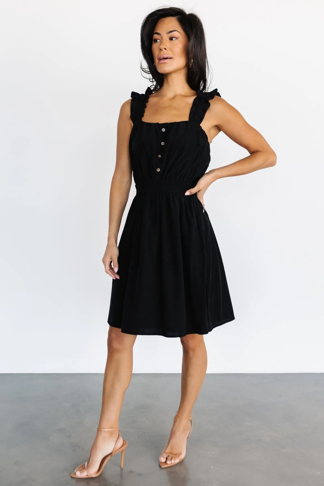 Zaylee Tank Short Dress | Black sold by Baltic Born product image thumbnail 5