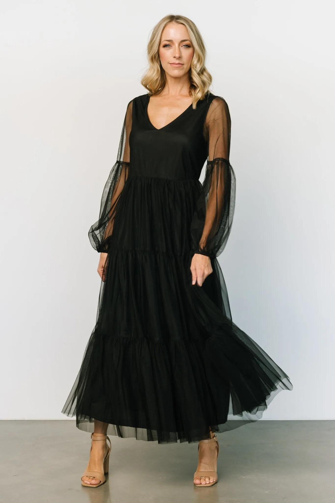 Hoffman Tulle Maxi Dress | Black sold by Baltic Born