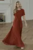 Naomi Short Sleeve Maxi Dress | Cinnamon sold by Baltic Born