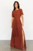Naomi Short Sleeve Maxi Dress | Cinnamon sold by Baltic Born