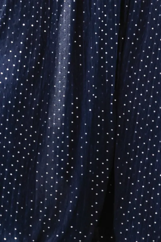 Fabric Swatch - Grace Sparkle | Navy sold by Baltic Born