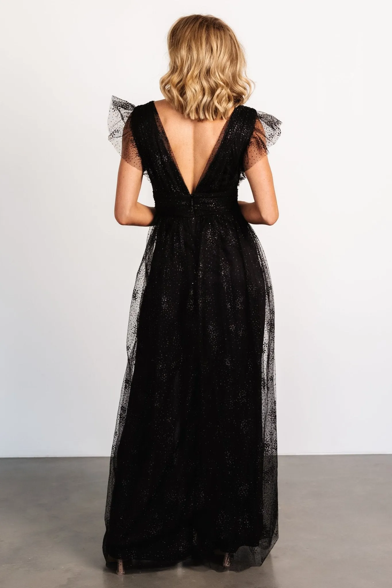 Adalyn Shimmer Maxi Dress | Black sold by Baltic Born product image thumbnail 5