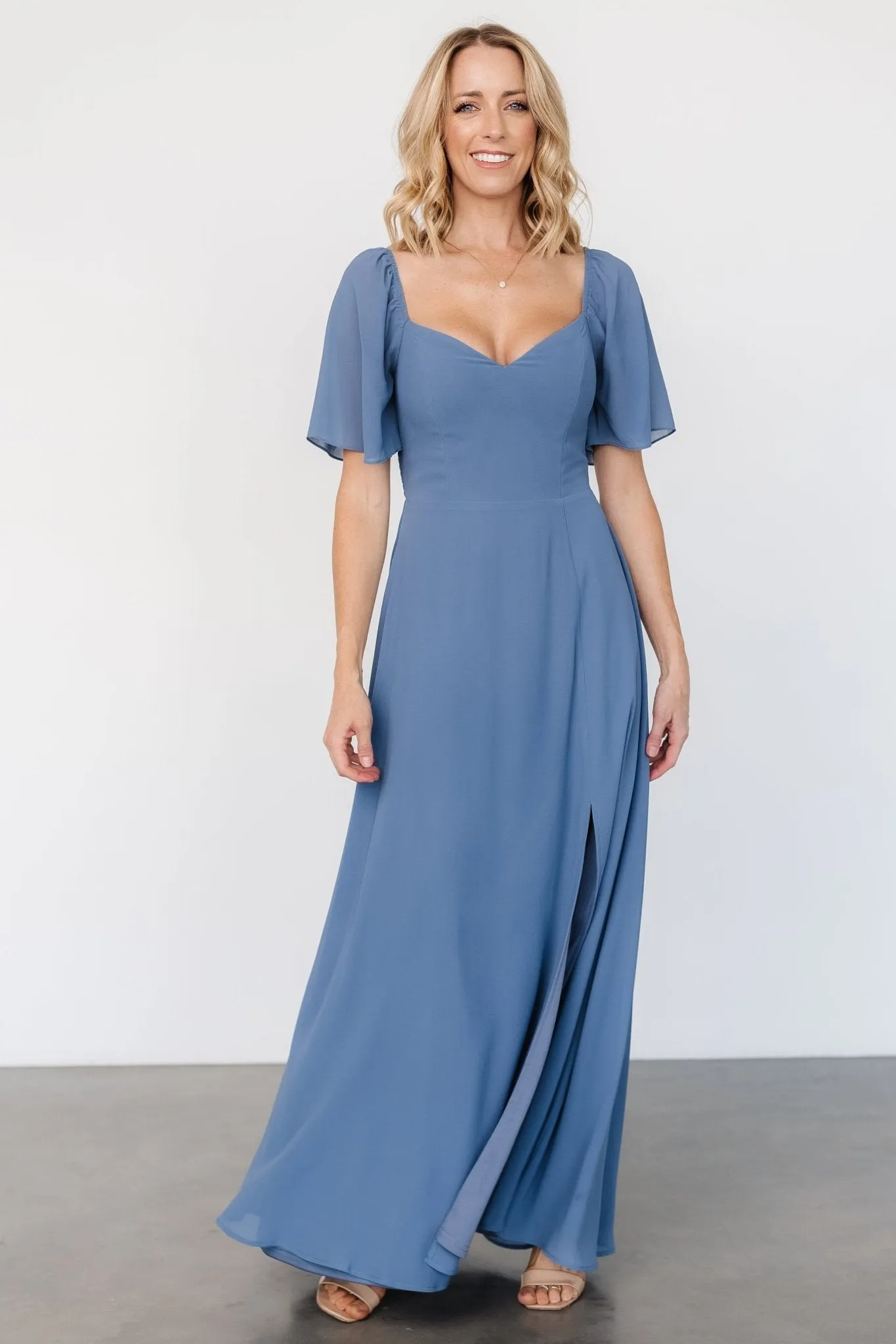 Sierra Sweetheart Maxi Dress | Whisper Blue sold by Baltic Born