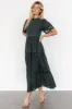 Loveland Geo Lace Maxi Dress | Dark Green sold by Baltic Born