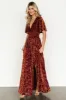 Veronica Velvet Maxi Dress | Rust sold by Baltic Born