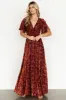 Veronica Velvet Maxi Dress | Rust sold by Baltic Born