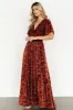 Veronica Velvet Maxi Dress | Rust sold by Baltic Born