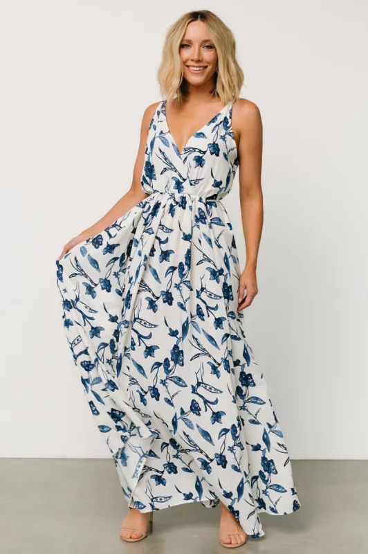 Eris Tank Maxi Dress | Blue Floral Print sold by Baltic Born