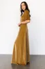 Meghan Velvet Wrap Maxi Dress | Gold sold by Baltic Born