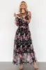 Stephanie Tiered Maxi Dress | Black Floral sold by Baltic Born