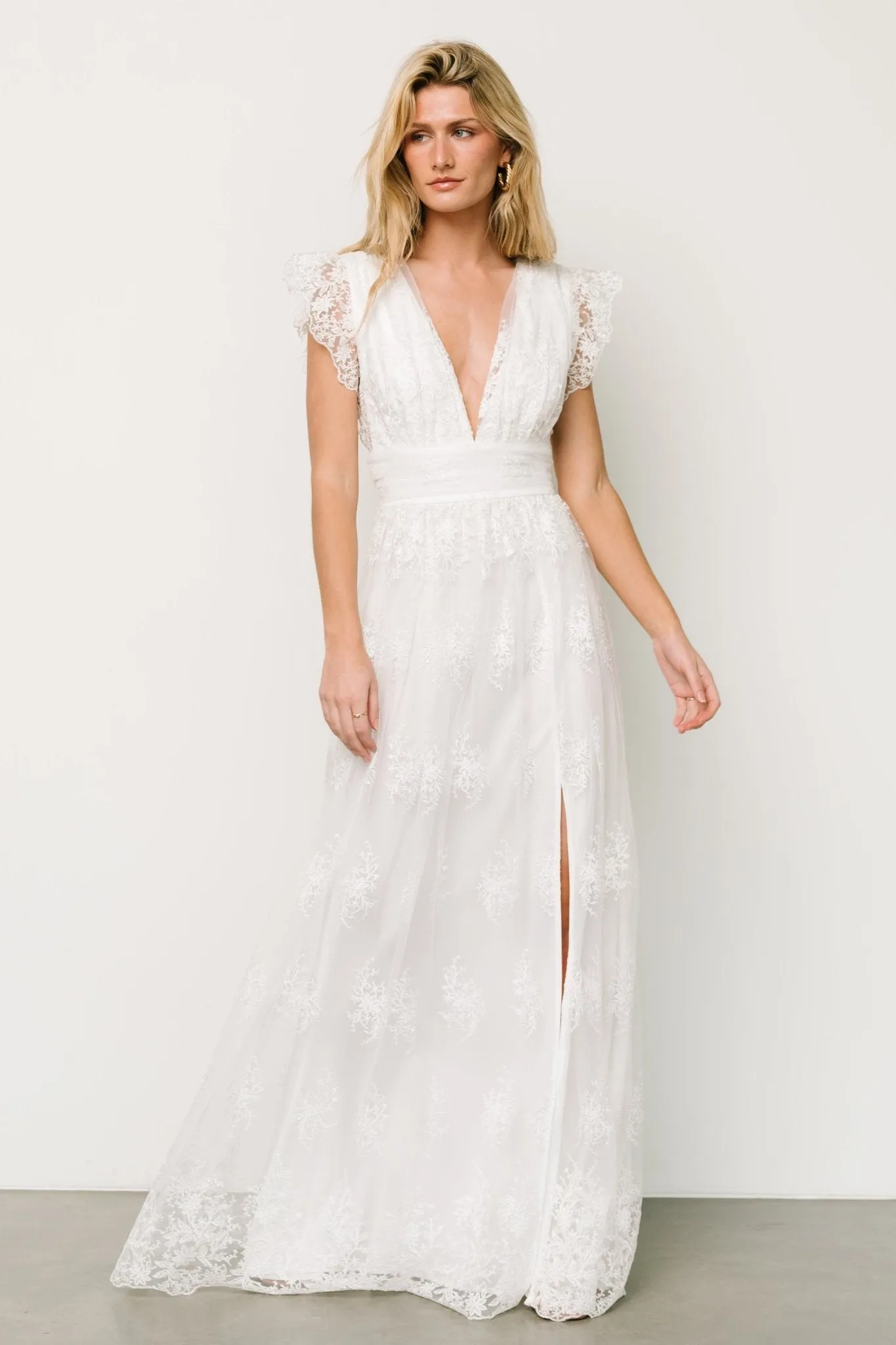 Rhea Tulle Maxi Dress | Off White sold by Baltic Born product image thumbnail 5