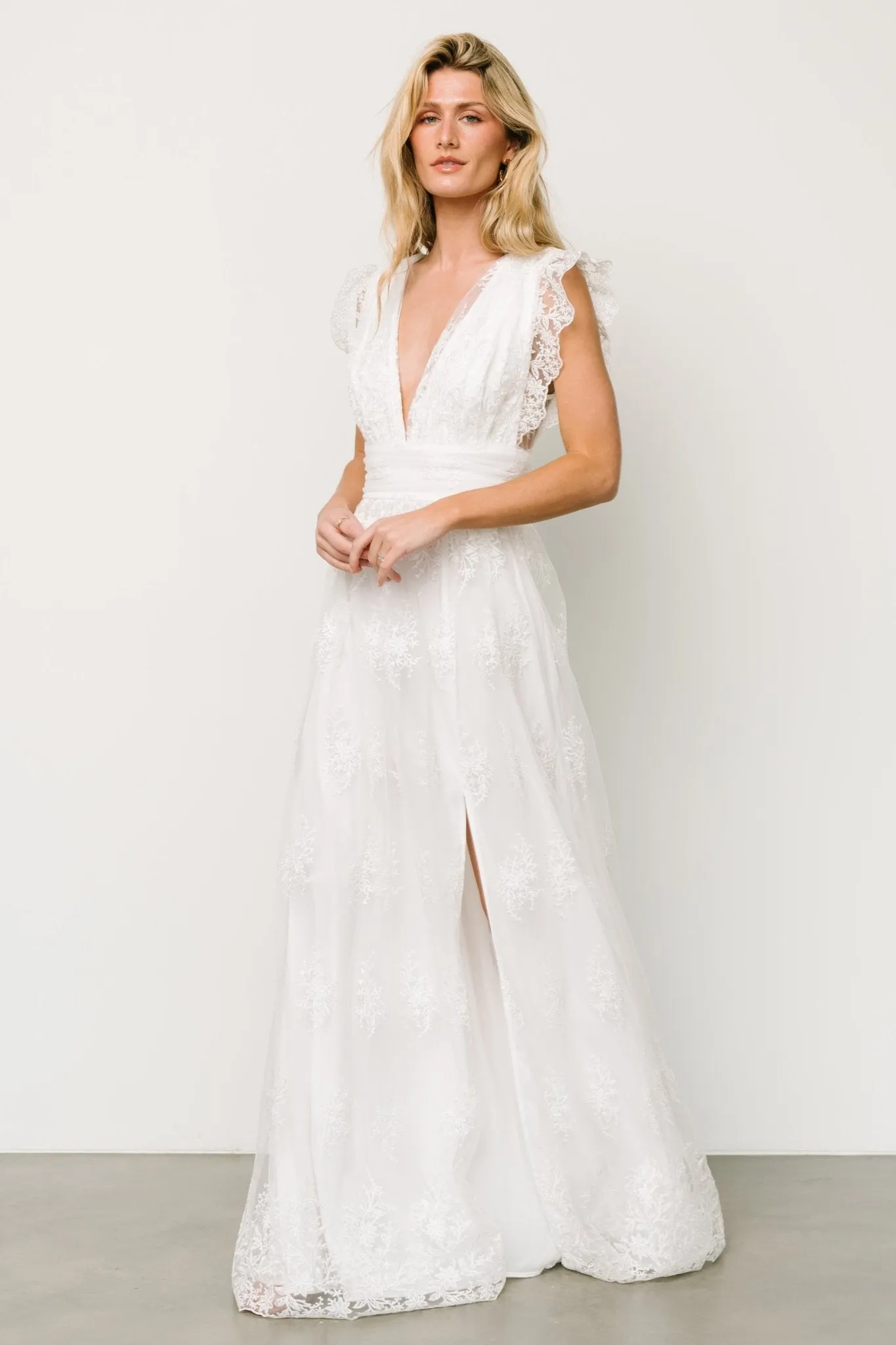 Rhea Tulle Maxi Dress | Off White sold by Baltic Born product image thumbnail 3