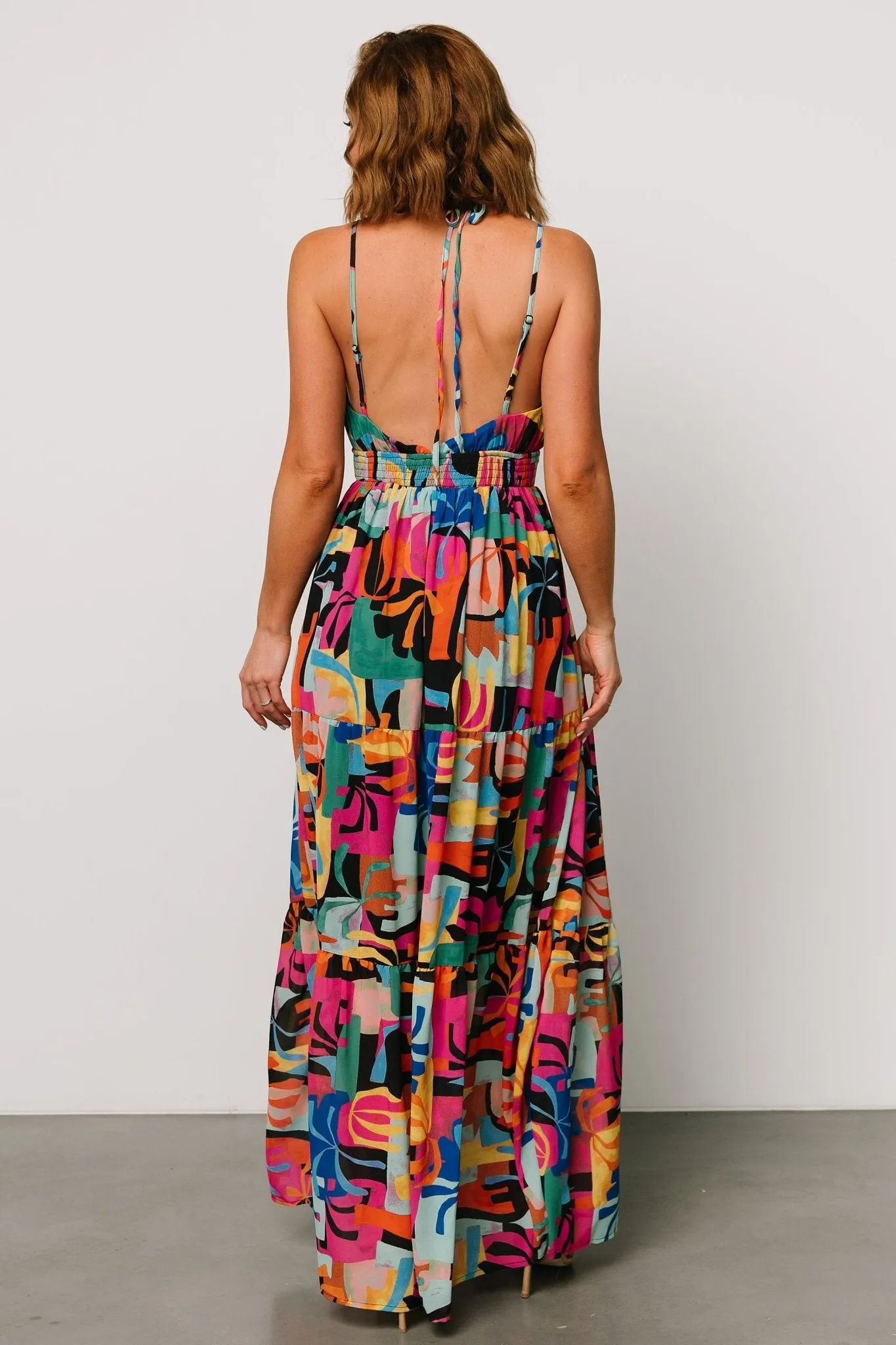 Crystal Maxi Dress | Black Multi Print sold by Baltic Born product image thumbnail 2