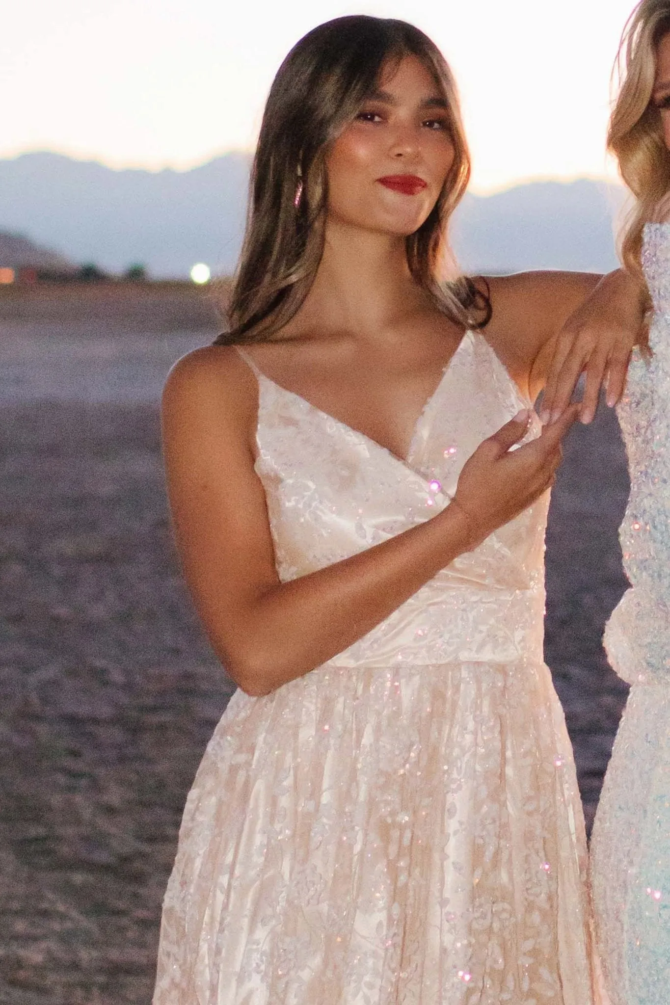 Angel Shimmer Gown | Champagne sold by Baltic Born product image thumbnail 3