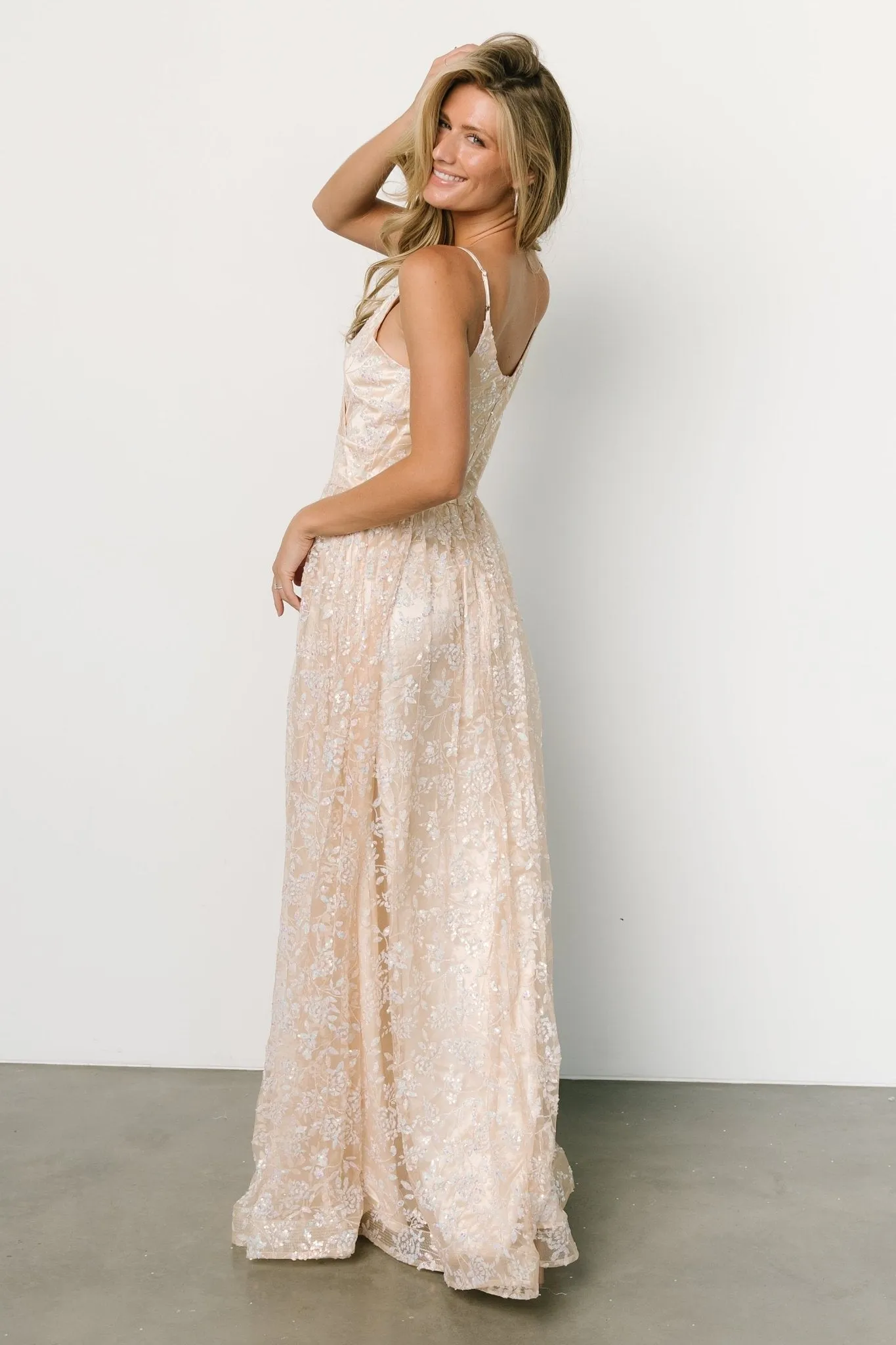 Angel Shimmer Gown | Champagne sold by Baltic Born product image thumbnail 4