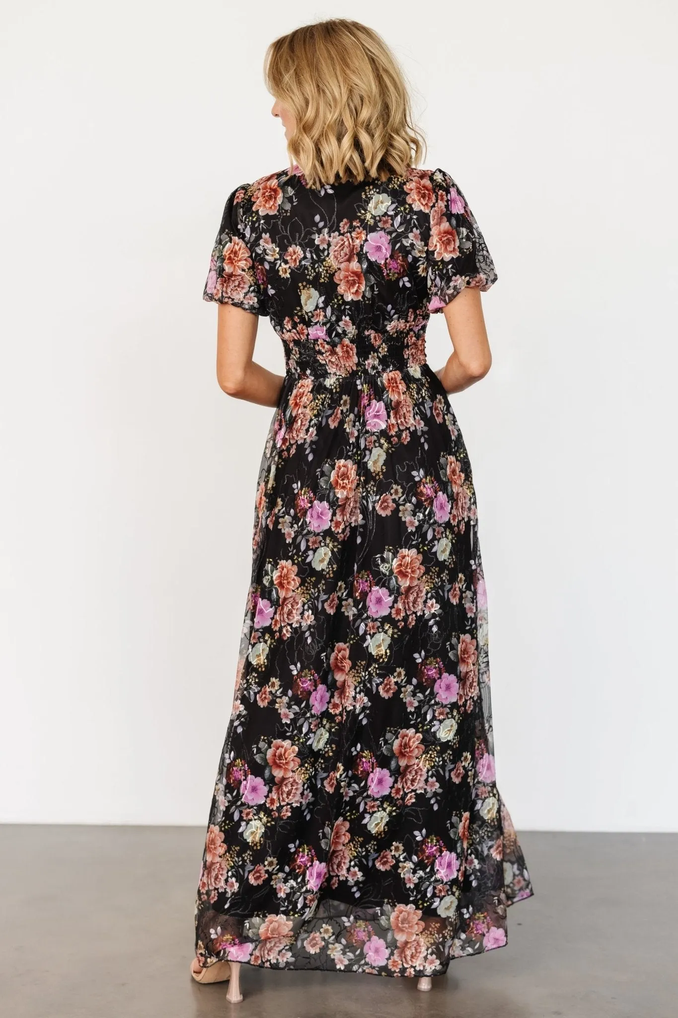 Ardley Maxi Dress | Black Multi Floral sold by Baltic Born product image thumbnail 5