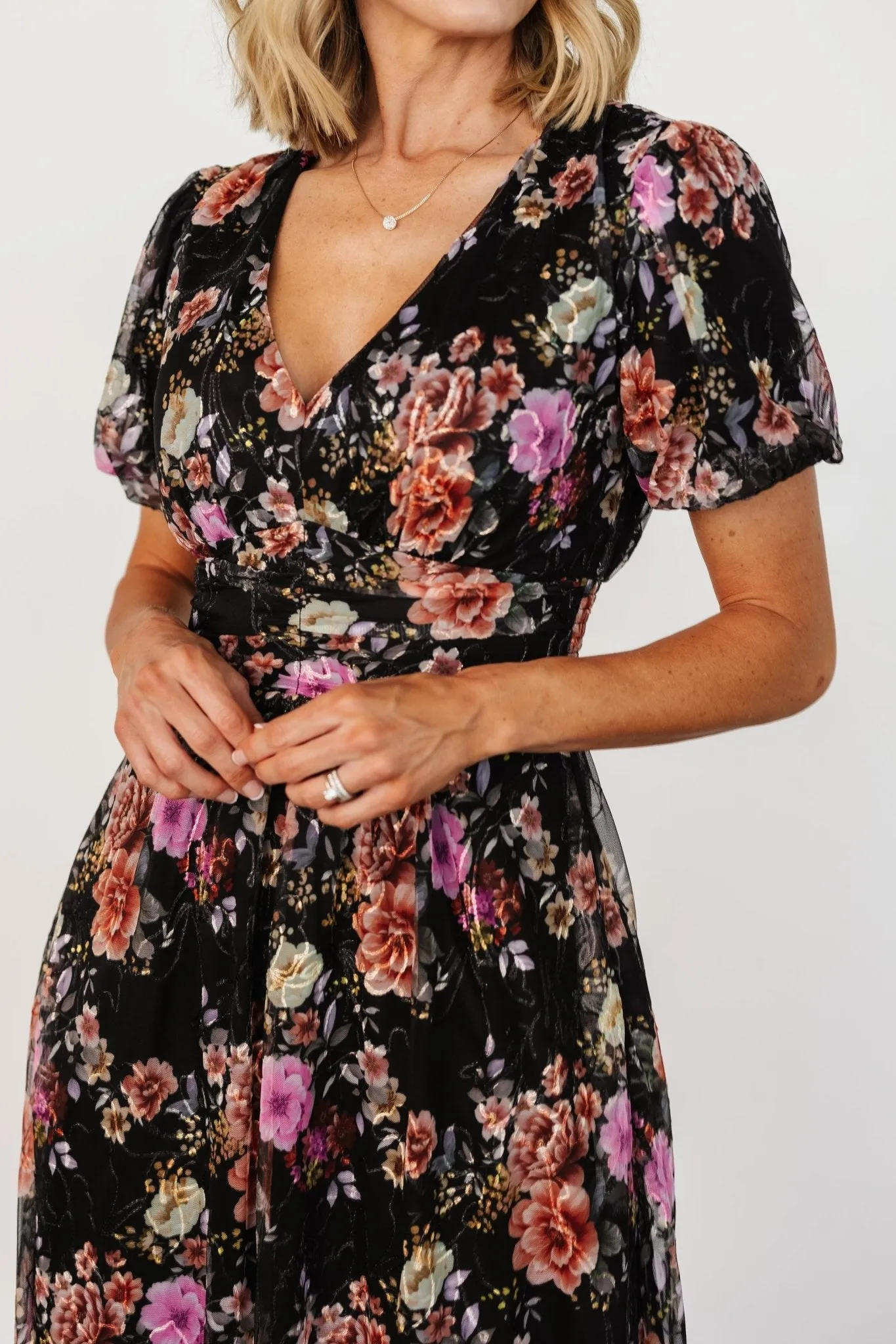 Ardley Maxi Dress | Black Multi Floral sold by Baltic Born product image thumbnail 3