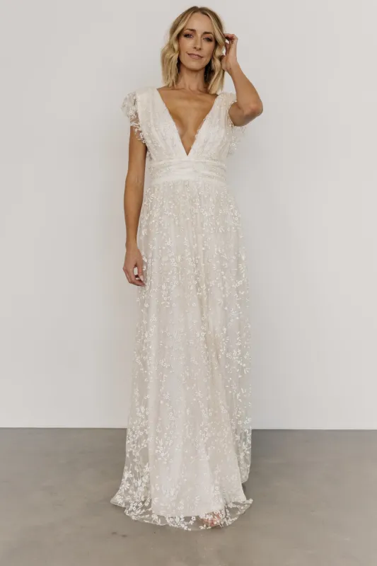 Arlene Shimmer Gown | Ivory sold by Baltic Born