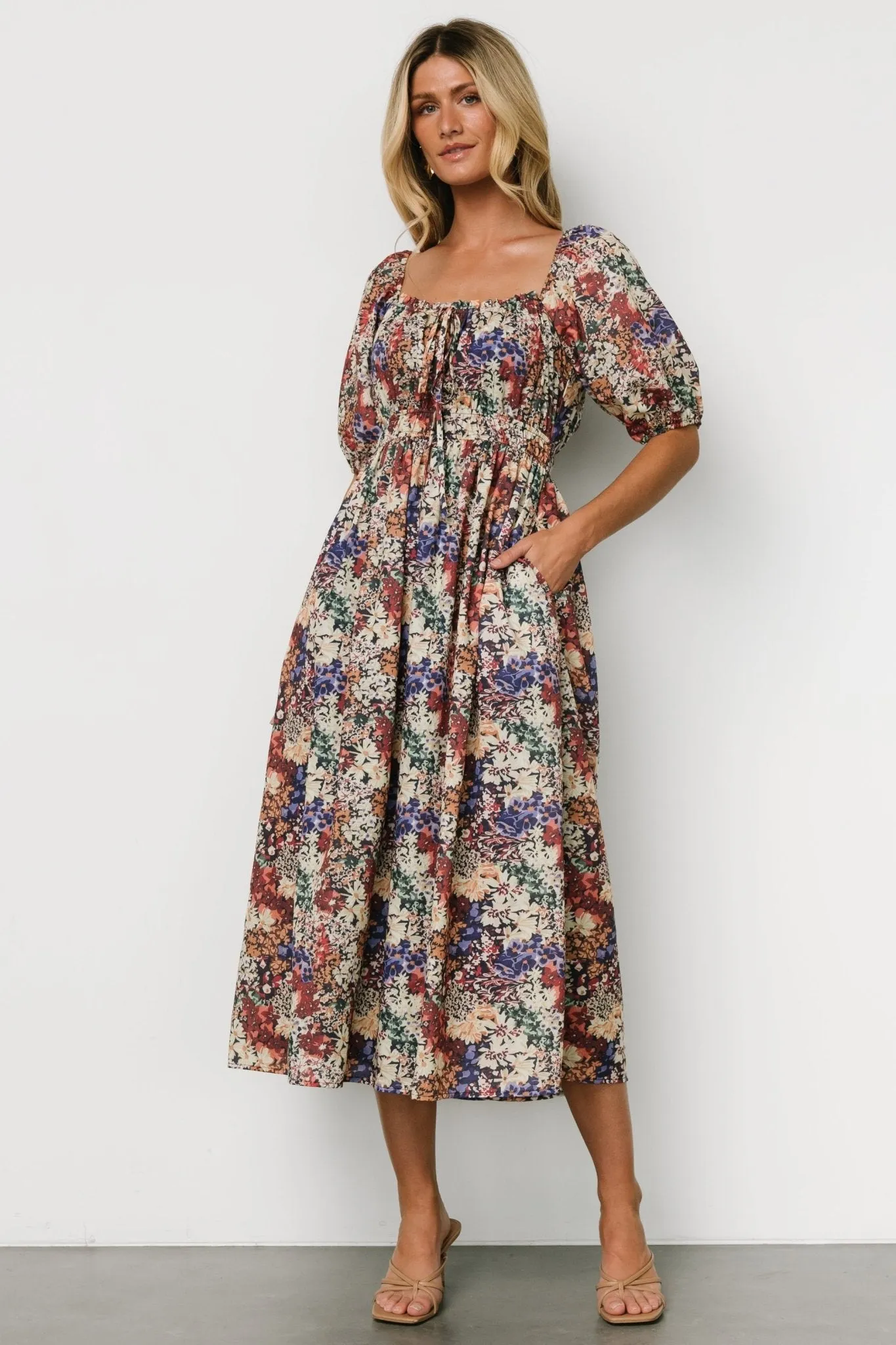 Eden Midi Dress | Black Multi Print sold by Baltic Born product image thumbnail 4