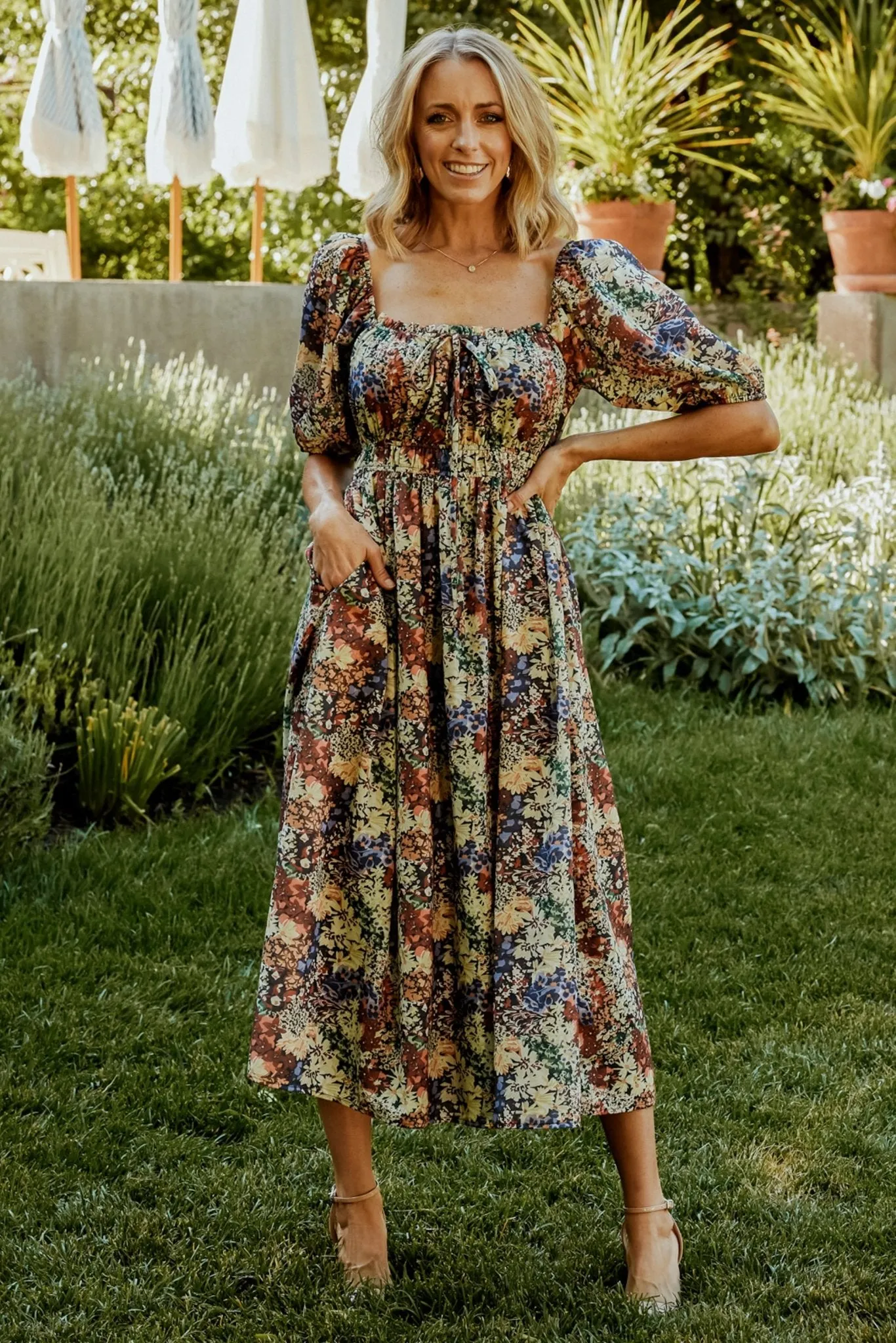 Eden Midi Dress | Black Multi Print sold by Baltic Born product image thumbnail 5