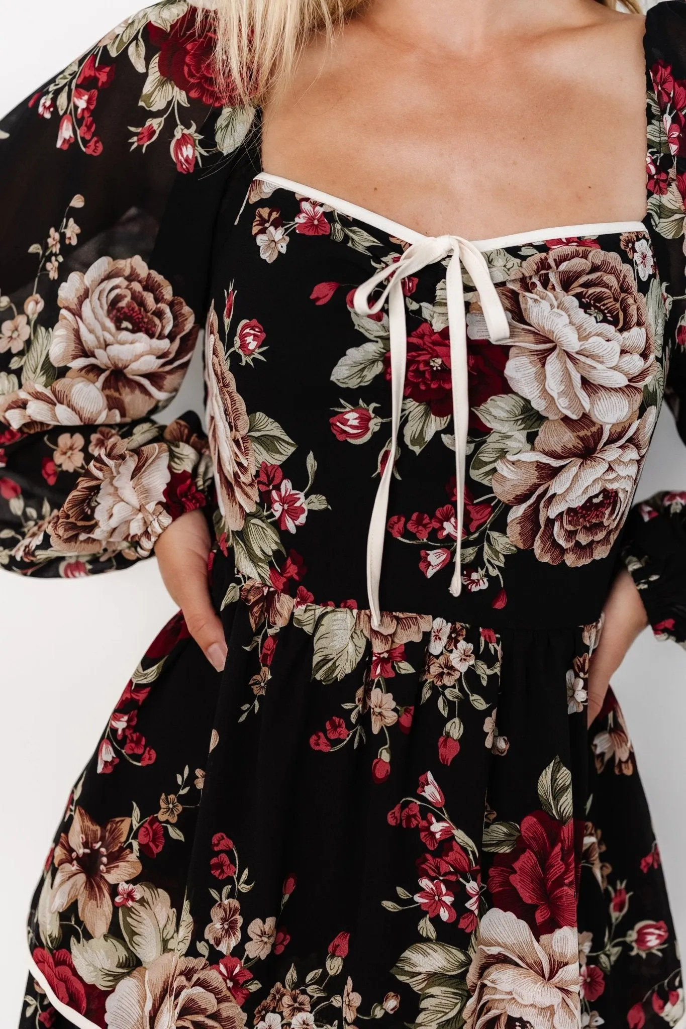 Viviana Tiered Dress | Black Floral sold by Baltic Born product image thumbnail 2