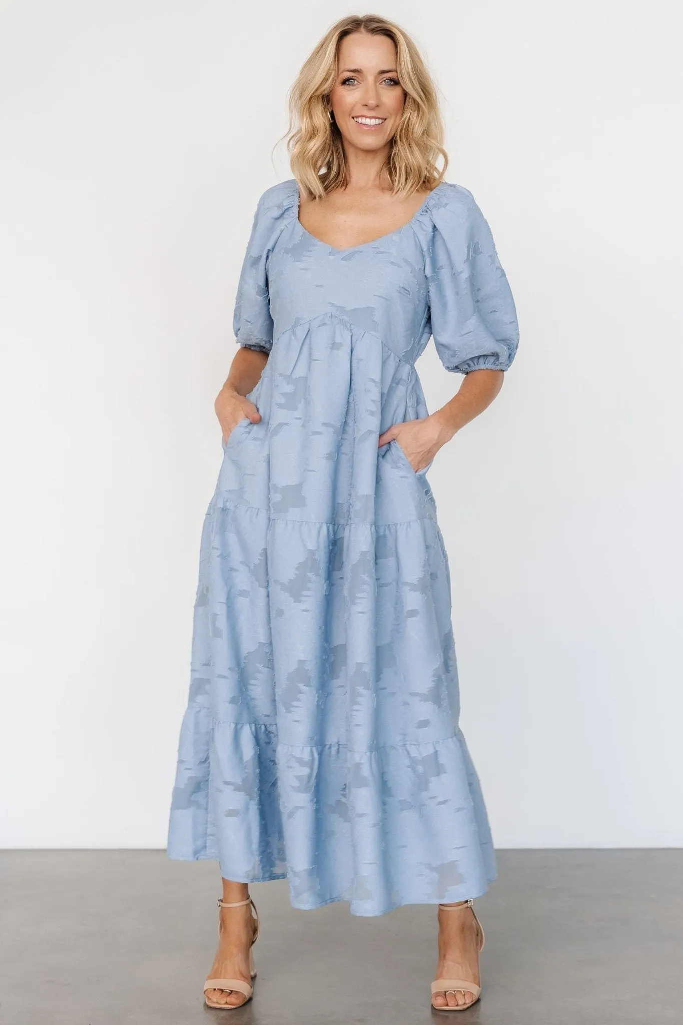 Hayward Dress | Dusty Blue sold by Baltic Born