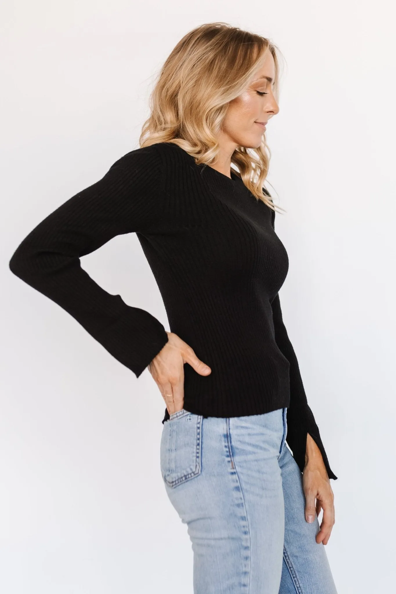 Dominic Sweater Top | Black sold by Baltic Born product image thumbnail 2