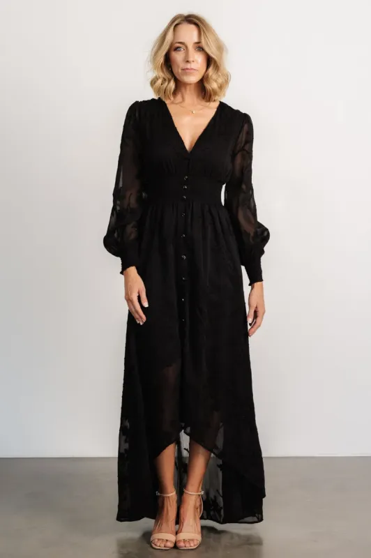 Mayfair High Low Maxi Dress | Black sold by Baltic Born