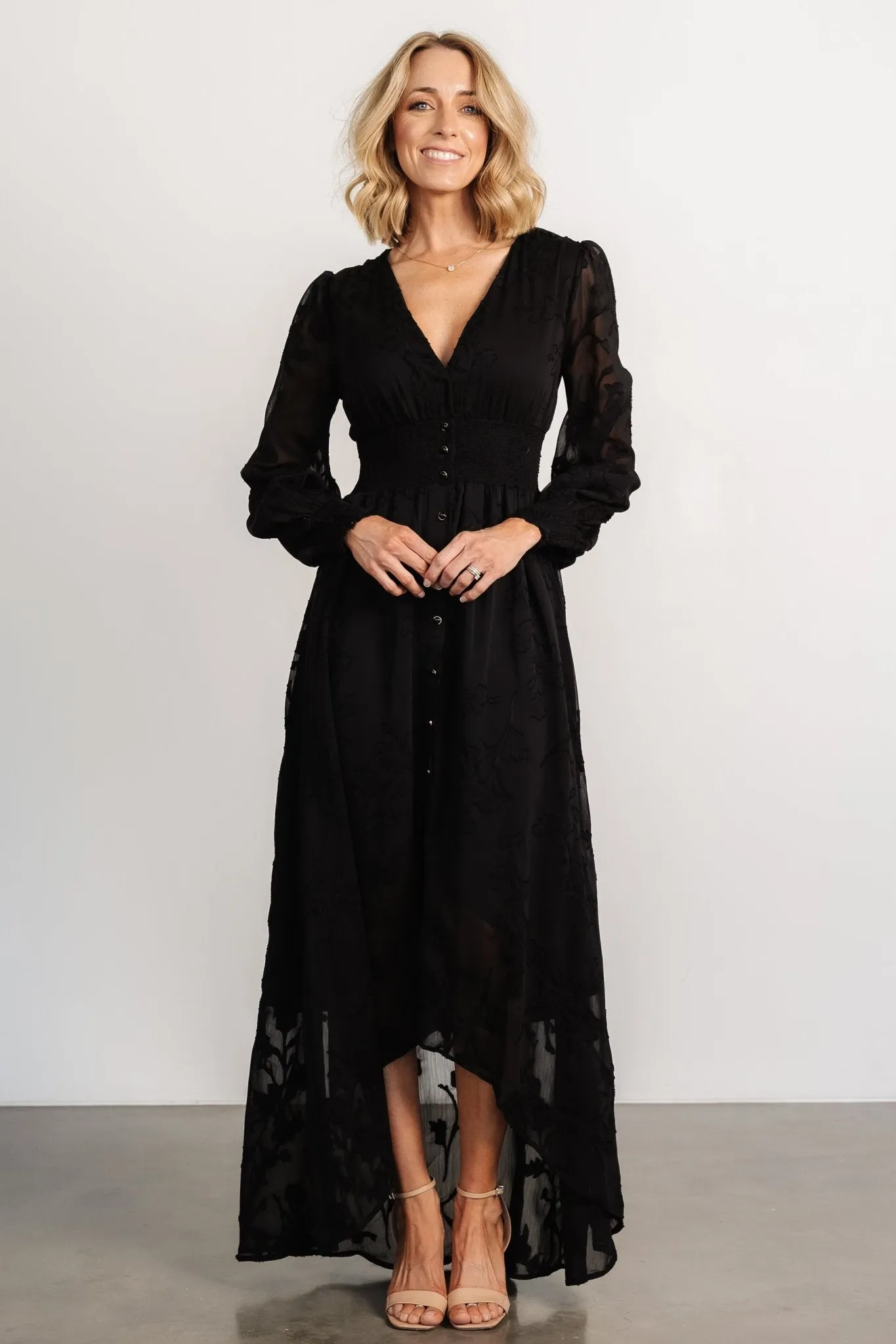 Mayfair High Low Maxi Dress | Black sold by Baltic Born product image thumbnail 5