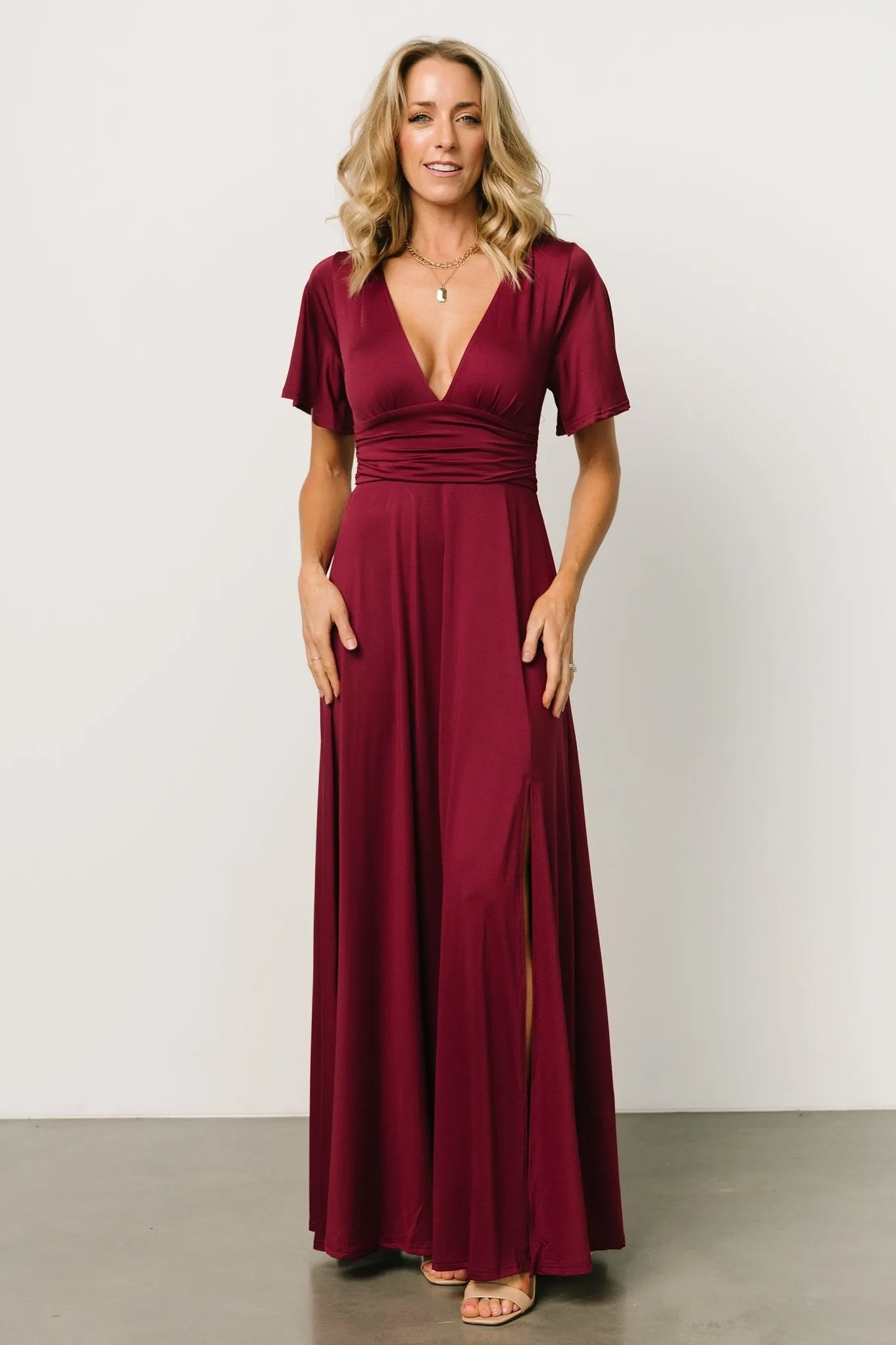 Emberly Maxi Dress | Wine sold by Baltic Born product image thumbnail 5