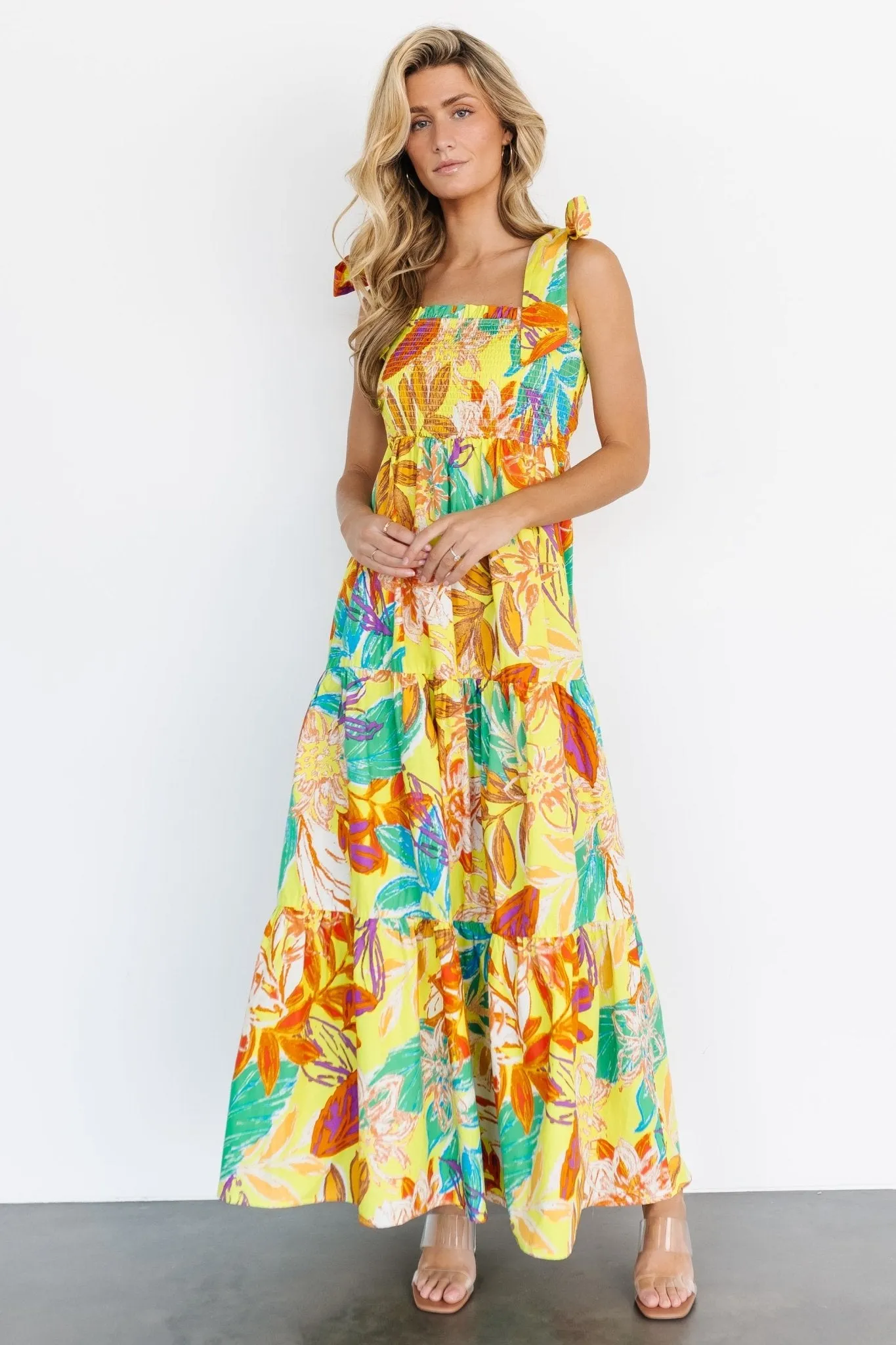 Lolita Maxi Dress | Yellow Multi sold by Baltic Born