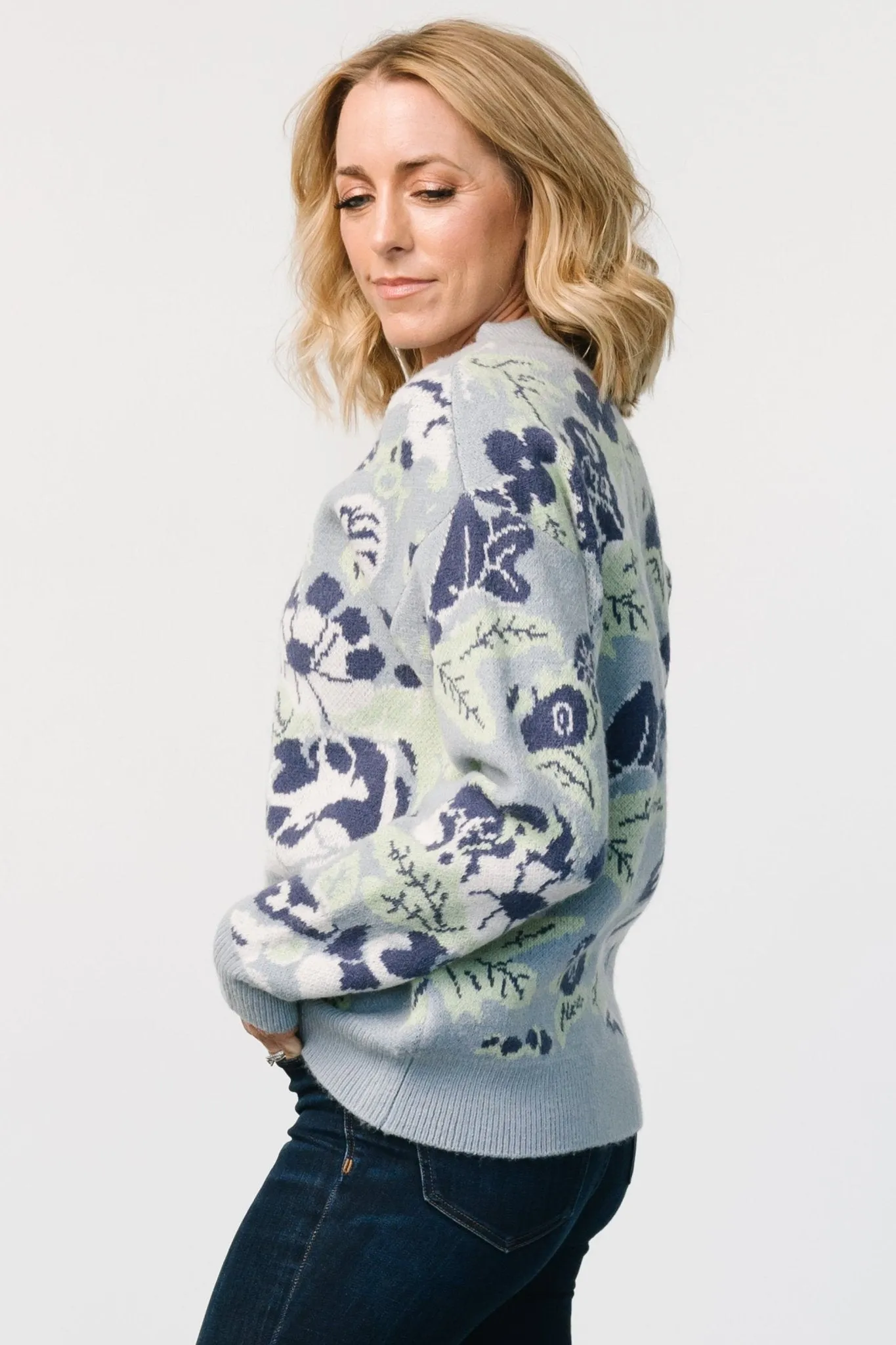 Munich Sweater | Light Blue Multi sold by Baltic Born product image thumbnail 4