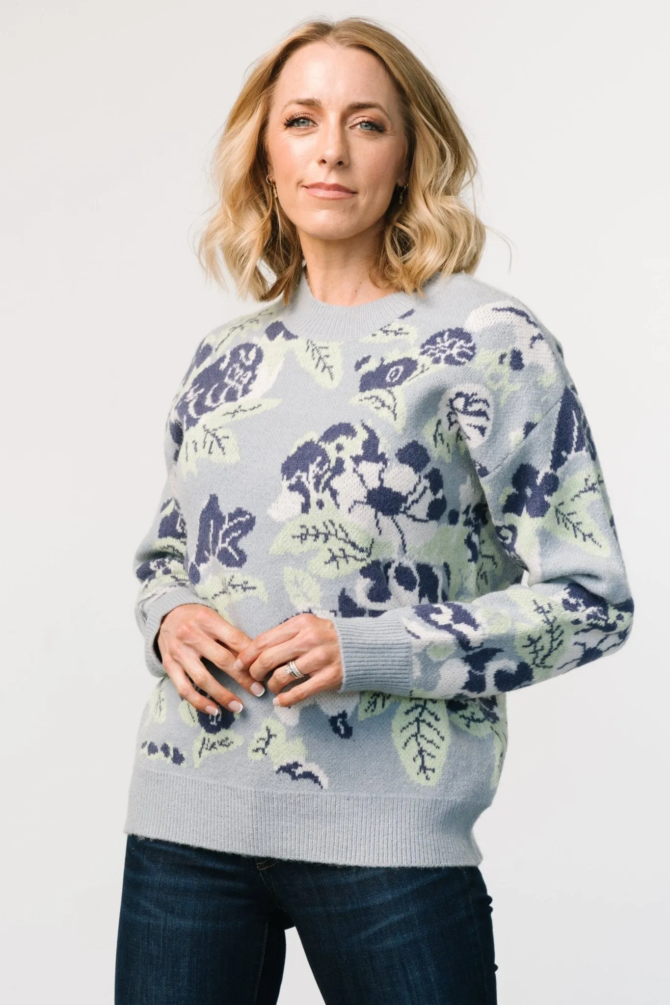 Munich Sweater | Light Blue Multi sold by Baltic Born product image thumbnail 3