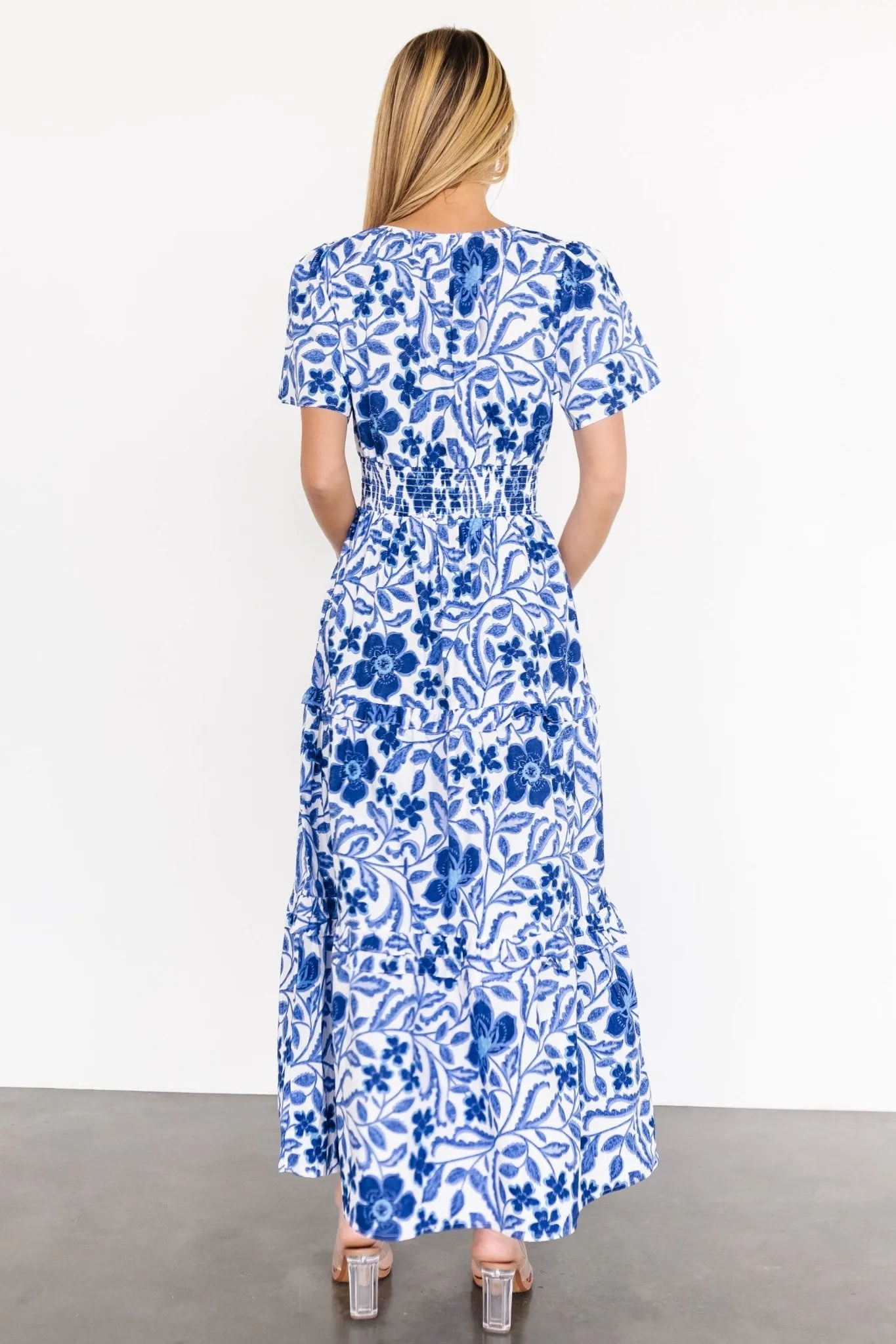 Kiana Poplin Maxi Dress | Blue Multi sold by Baltic Born product image thumbnail 5