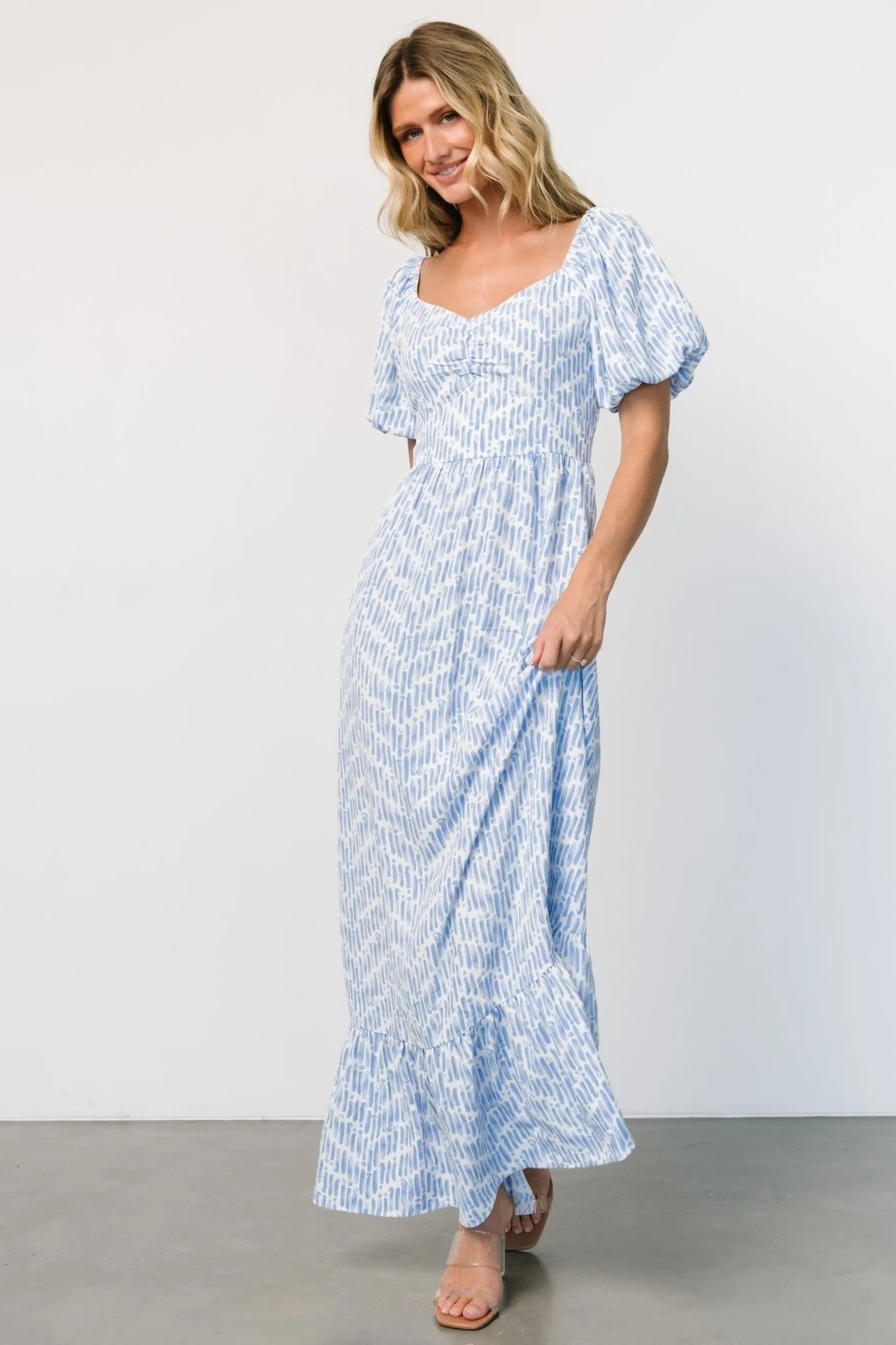 Durban Maxi Dress | Dusty Blue Print sold by Baltic Born product image thumbnail 5