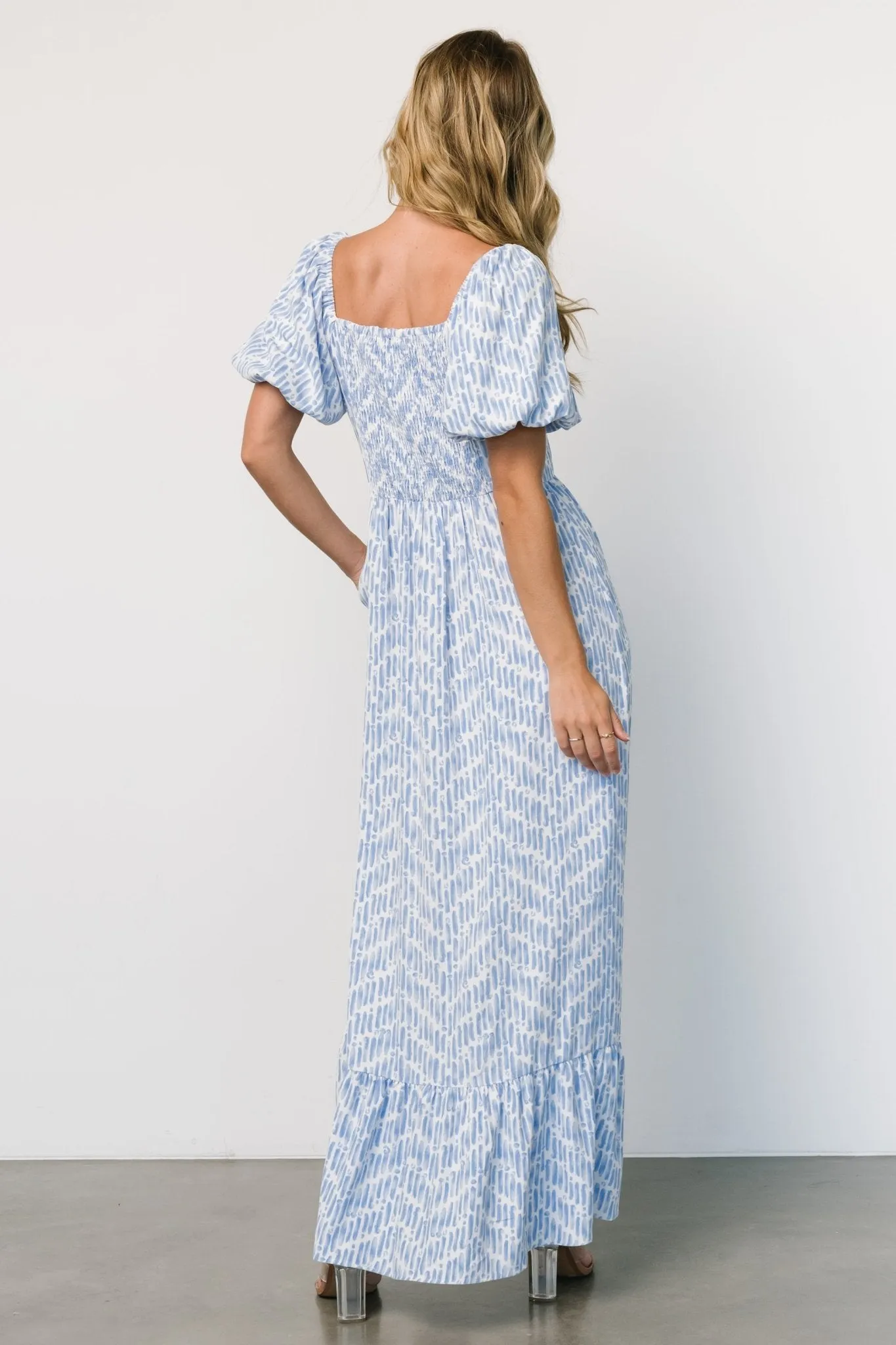Durban Maxi Dress | Dusty Blue Print sold by Baltic Born product image thumbnail 4