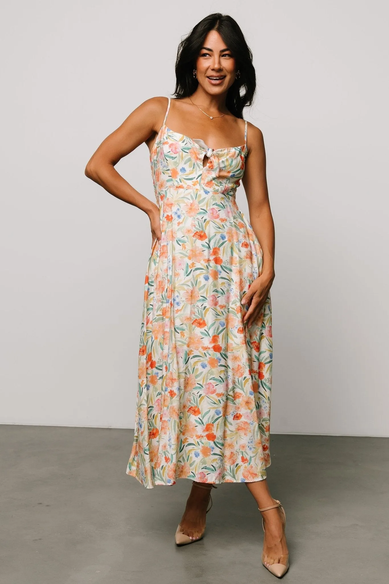 Calista Midi Dress | Multi Floral sold by Baltic Born