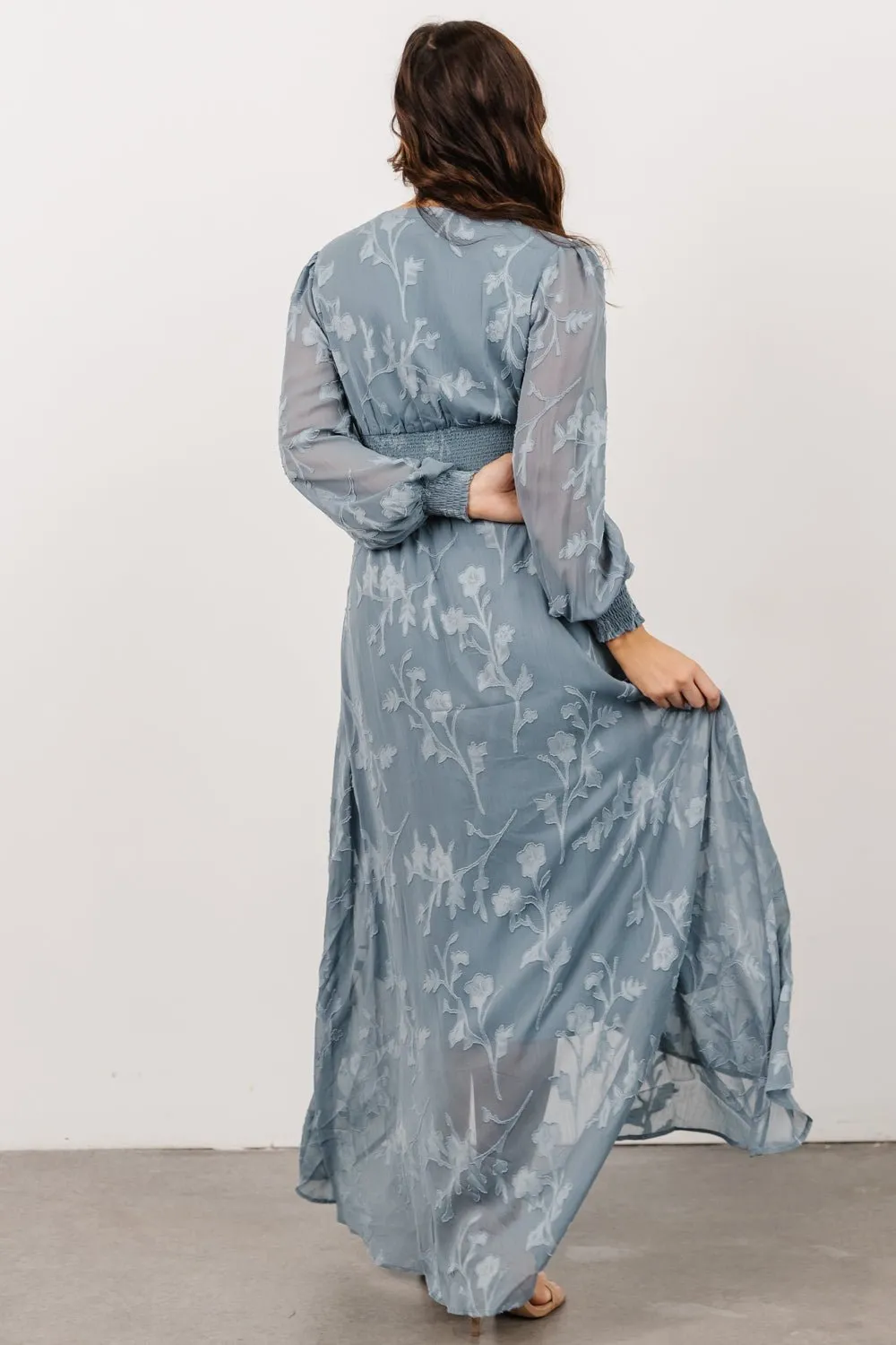 Mayfair High Low Maxi Dress | Dusty Blue sold by Baltic Born product image thumbnail 4