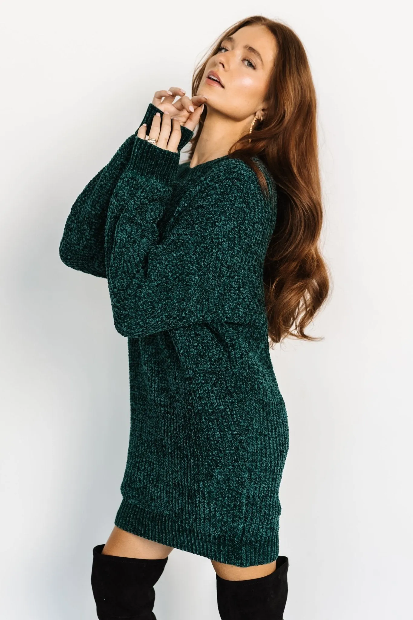Christa Sweater Dress | Emerald sold by Baltic Born product image thumbnail 5