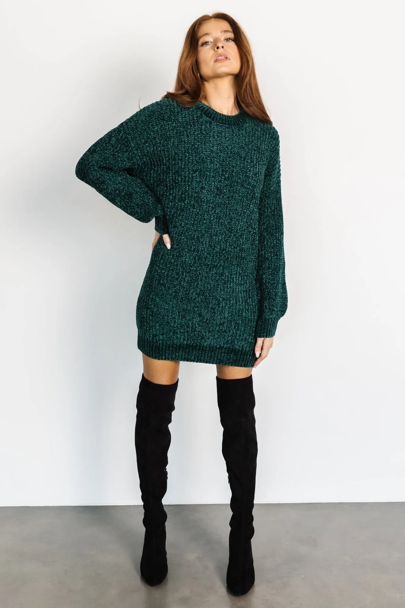 Christa Sweater Dress | Emerald sold by Baltic Born