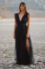 Annika Sequin Mesh Maxi Dress | Navy sold by Baltic Born