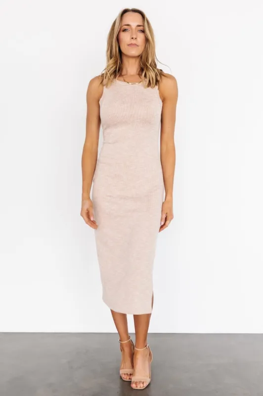 Vince Tank Ribbed Dress | Oatmeal sold by Baltic Born