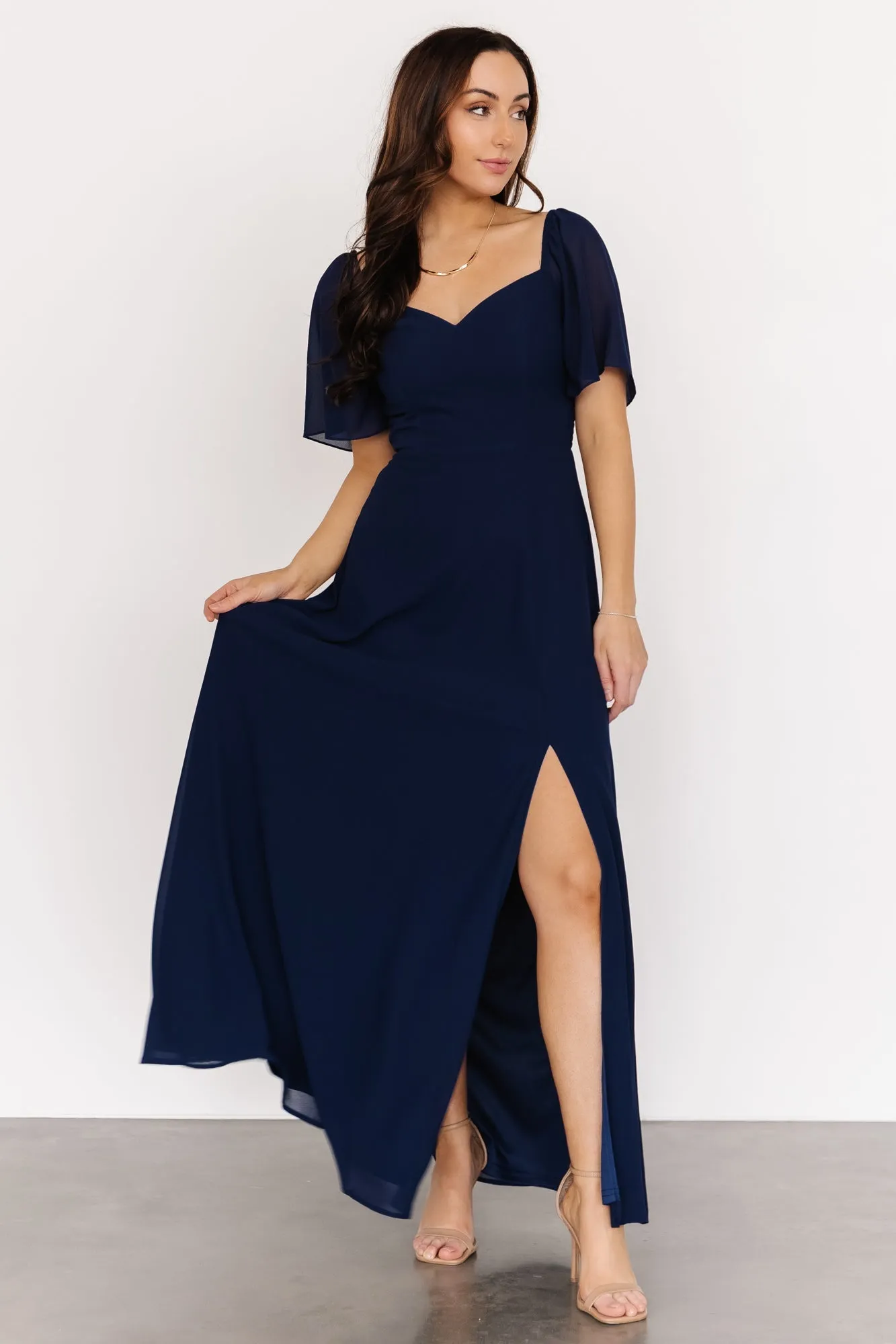 Sierra Sweetheart Maxi Dress | Navy sold by Baltic Born product image thumbnail 3